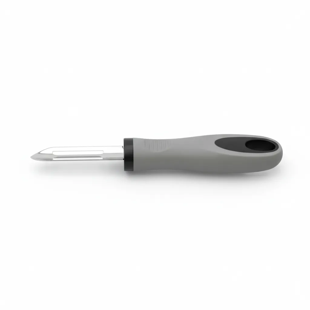 MX-PP19 peeler shown flat with a grey handle and exposed blade.